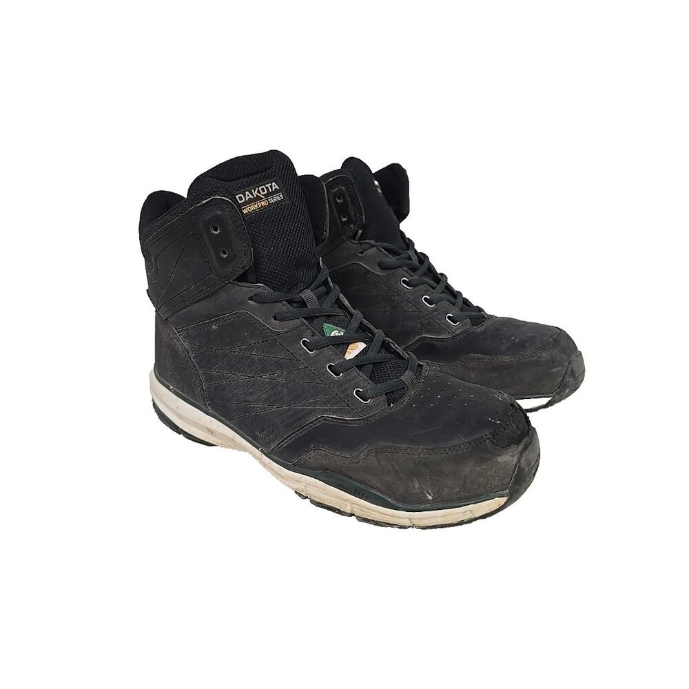 Dakota Men's 3617 Mid-Cut Quad Lite Steel Toe Steel Plate Shoes Black Size 9M